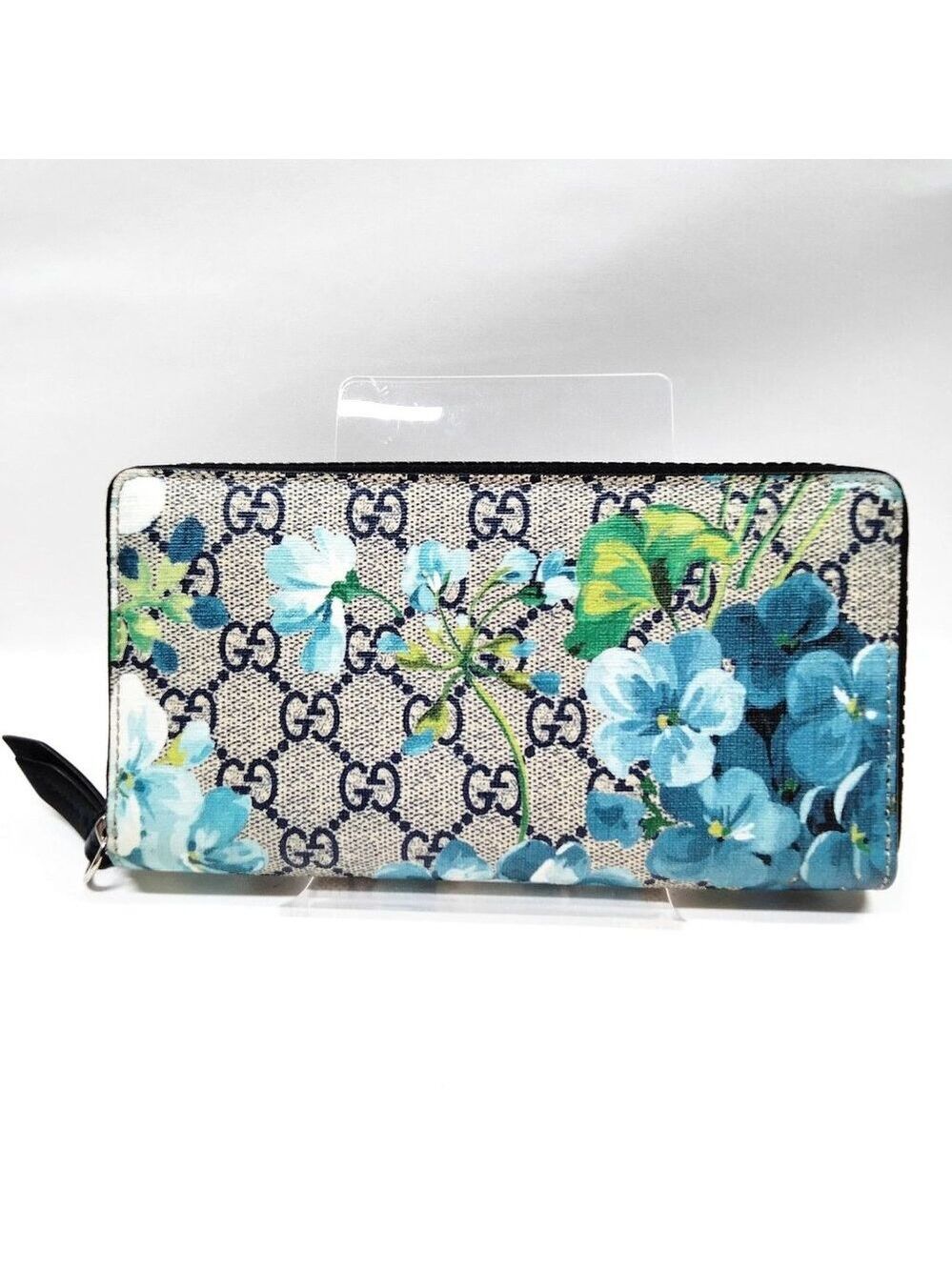 Gucci Long Wallet Navy Blue PVC 400-071625